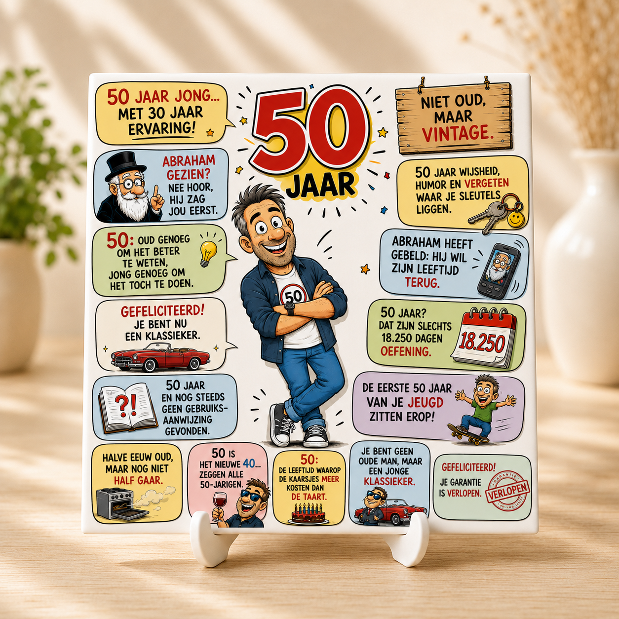 Tegeltje - 50 Jaar (Man)