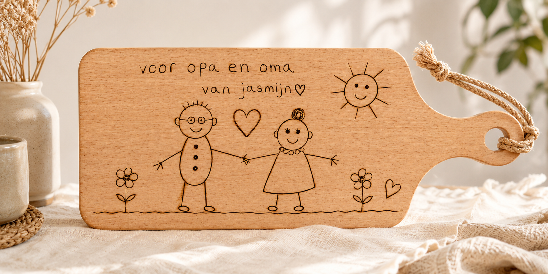 (Kinder) Tekening op Plankje