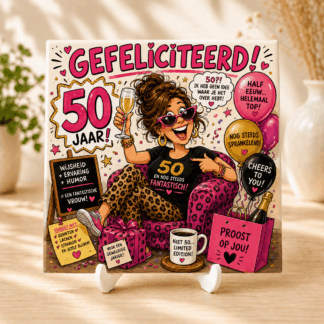 vrouw 50 jaar Tegeltje - 50 Jaar (Vrouw) 2